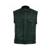 XPRO Mens Harley Cowhide Leather Biker Vest